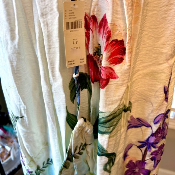 ANTHROPOLOGIE Strapless Maxi Dress, Ivory Floral, NWT! - Picture 14 of 14